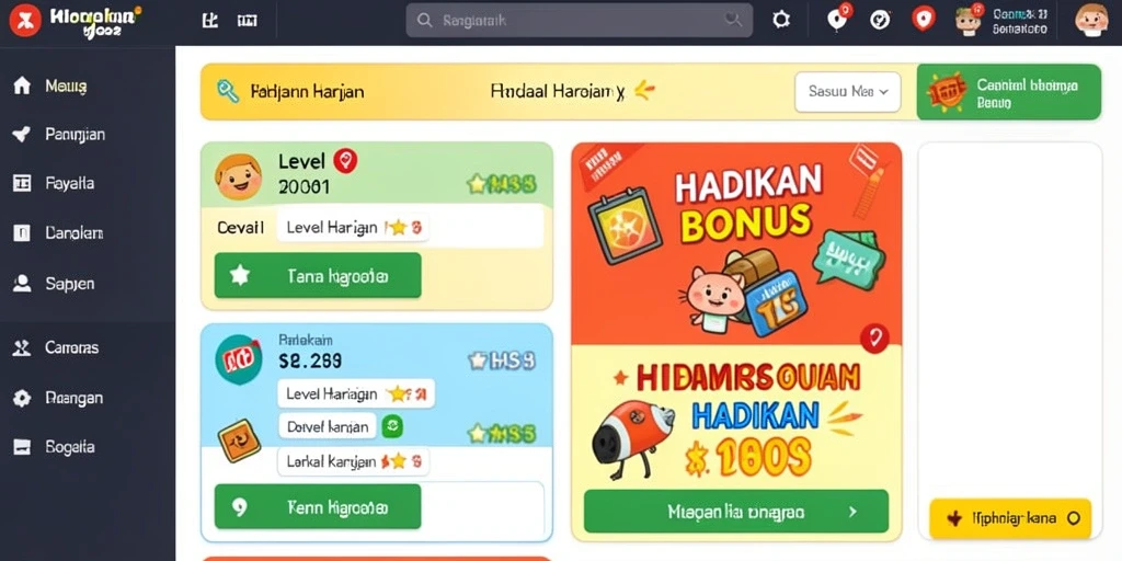 Tampilan level yang menantang dan seru di GANAS33.